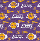 NBA - 2 Yard Cotton Cut - Los Angeles Lakers - Purple
