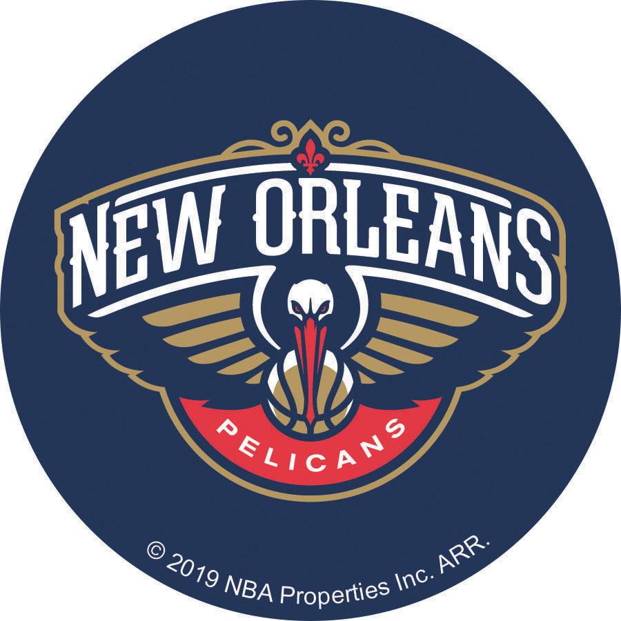 NBA Pelicans de La Nouvelle-Orléans Logo sur fond uni - Appliqué Ad-Fab