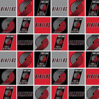 Portland Trailblazers Block - 100% Polyester 58/60 1.5Yd Fleece - 83POR0006AYCAZ - 01 Multi