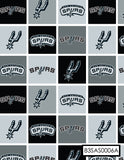 NBA- San Antonio Spurs Block - 100% Polyester 58/60 1.5Yd Cut