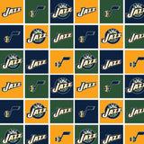 Jazz de l'Utah en blocs - Molleton imprimé de NBA