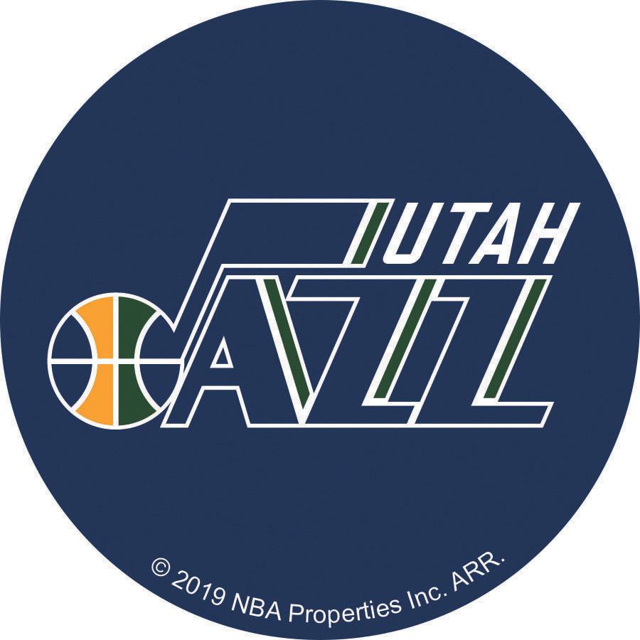 NBA Jazz de l'Utah Logo sur fond uni - Appliqué Ad-Fab