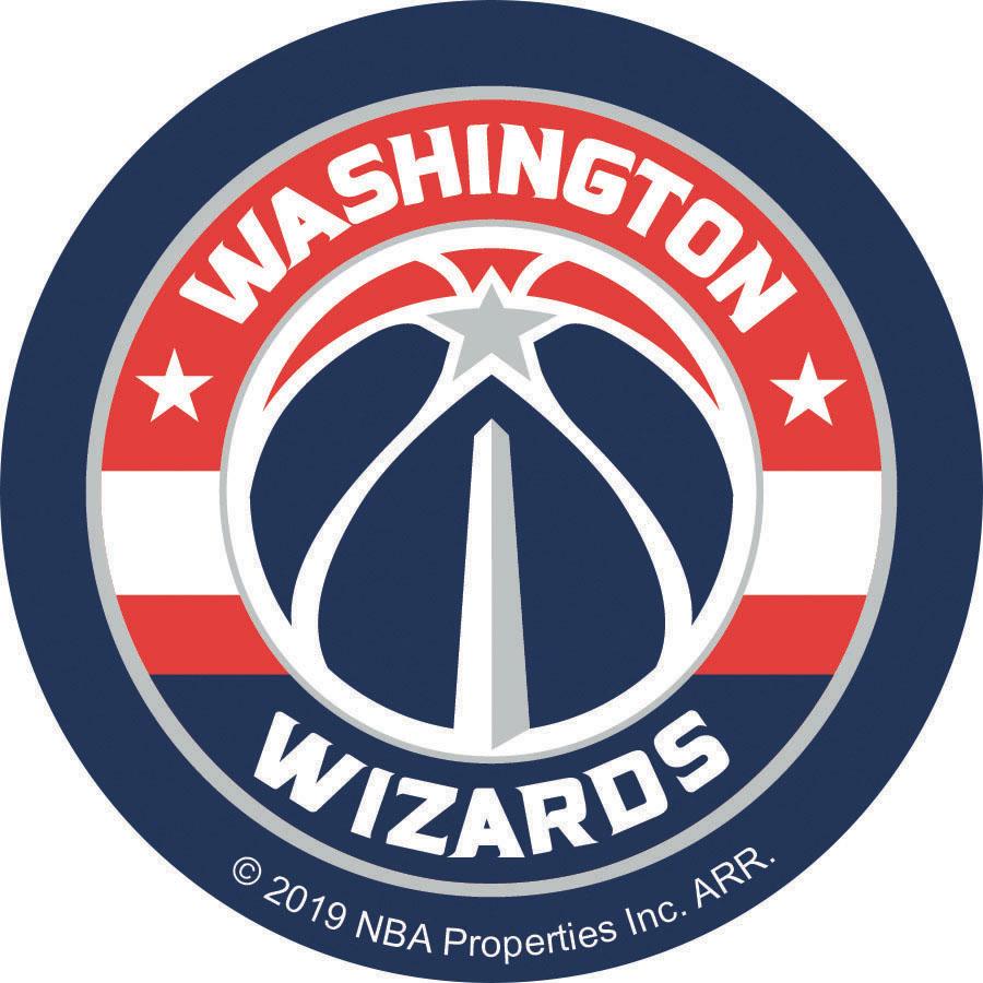 NBA Wizards de Washington Logo sur fond uni - Appliqué Ad-Fab