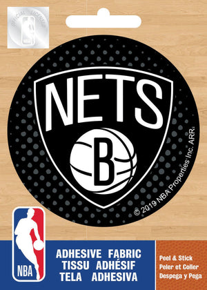 NBA Brooklyn Nets Logo On Solid Adhesive Fabric Badge