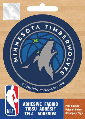 NBA Minnesota Timberwolves Logo On Solid Adhesive Fabric Badge