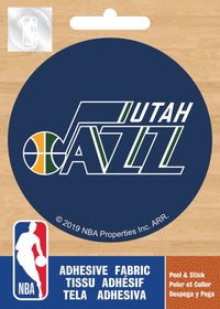 NBA Jazz de l'Utah Logo sur fond uni - Appliqué Ad-Fab