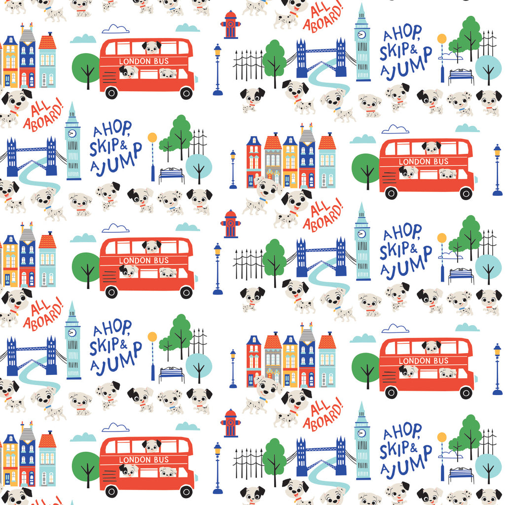 Disney - The Day of the Little World Collection- Around Town - White - Cotton