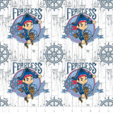 Capitaine Jake sans peur « Fearless » - Flanelle Imprimée de Disney - Blanc