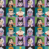 Disney - The Day of the Little World Collection-2 Yard Cotton Cut - Villains Block - Multi