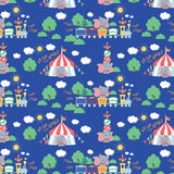 Disney - The Day of the Little World Collection-  Circus Train - Blue - Cotton