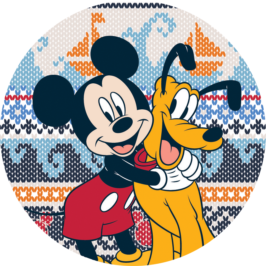 Disney Mickey and Pluto Adhesive Fabric Badge