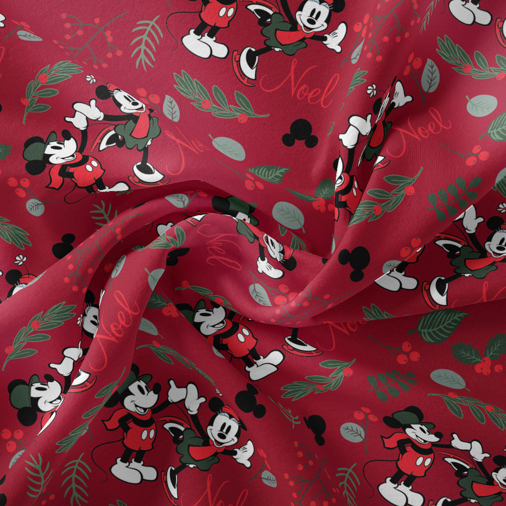 Character Winter Holiday IV Collection - Mickey Noel - Red - Cotton