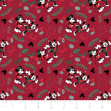 Character Winter Holiday IV Collection - Mickey Noel - Red - Cotton