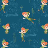 Disney - Peter Pan And Tinker Bell Collection - Neverland Adventures - Printed Flannel by Disney