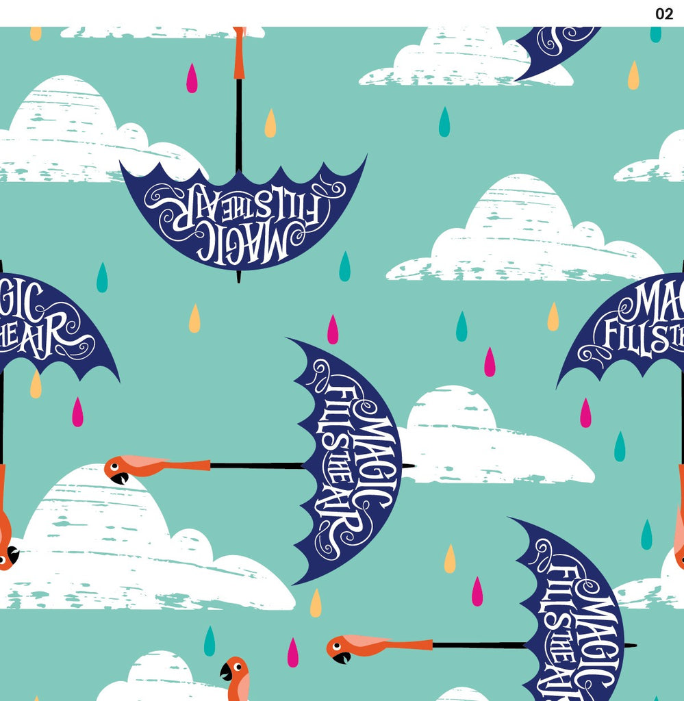 Disney - Mary Poppins Collection- Umbrellas-Cotton