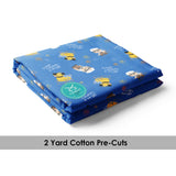 Disney Pixar Up Dug Days Collection -2 Yard Cotton Cut - Flowers in the Sky - Blue