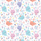 Printed Flannel-Bunny Heads Flannel-White-100% Cotton-89200201B-03