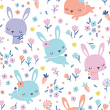 Printed Flannel-Bunny Heads Flannel-White-100% Cotton-89200201B-03