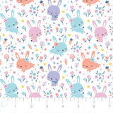 Printed Flannel-Bunny Heads Flannel-White-100% Cotton-89200201B-03