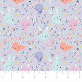 Printed Flannel-Bunny Heads Flannel-Light Purple-100% Cotton-89200201B-04