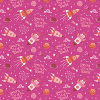 Valentine's Day II Collection-Out of This World- Cotton- Pink