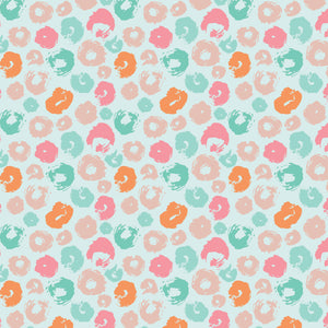 Printed Flannel-Spots Flannel-Aqua-100% Cotton-89220703B-02