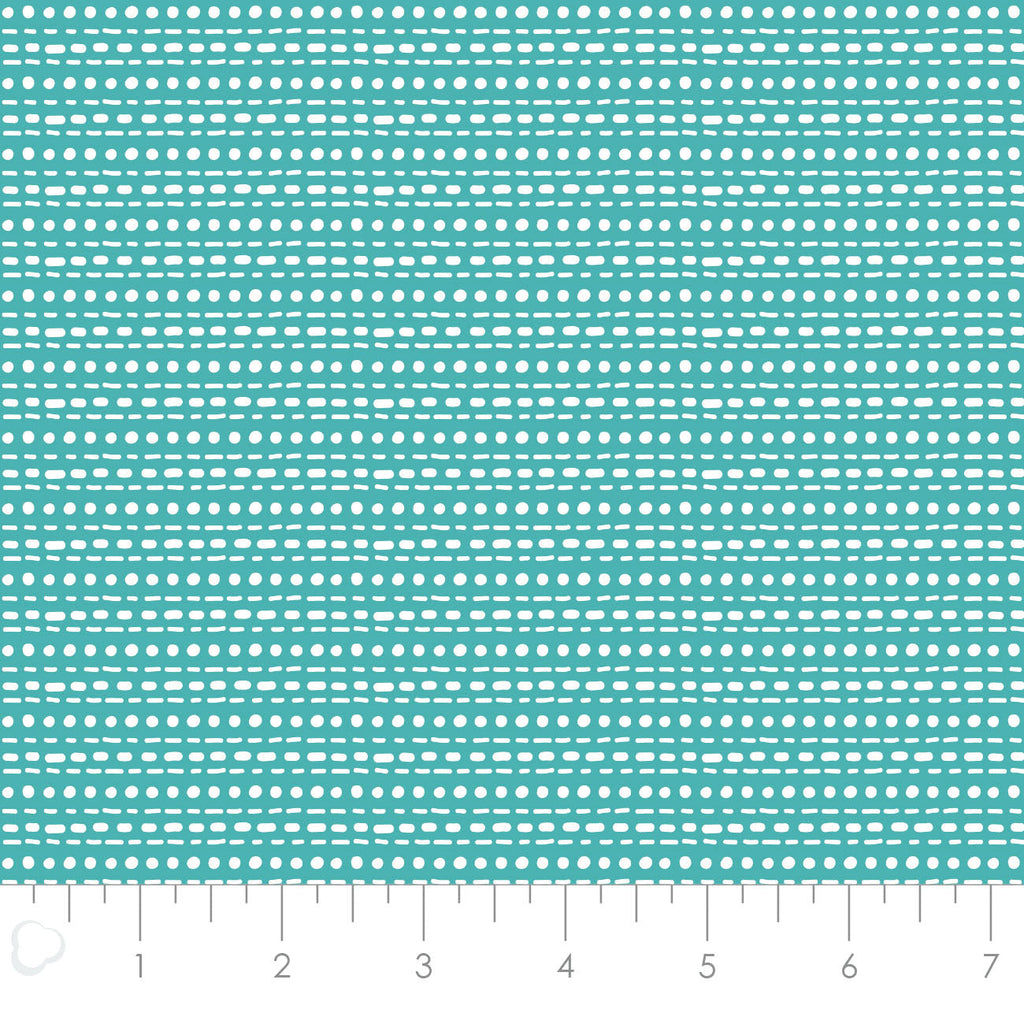 Merry Penguins Collection - Knitted Texture - Aqua - Cotton