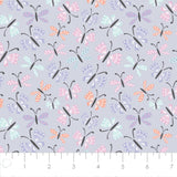 Printed Flannel-Butterflies Flannel-Light Purple-100% Cotton-89221101B-02