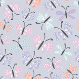 Printed Flannel-Butterflies Flannel-Light Purple-100% Cotton-89221101B-02