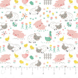 Printed Flannel-Farm Life Flannel-White-100% Cotton-89221105B-01