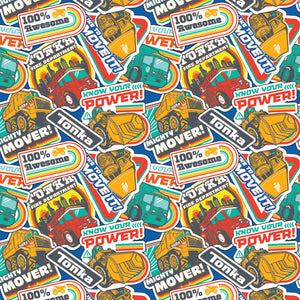 Hasbro Tonka III-Sticker Overlap- Cotton - Blue