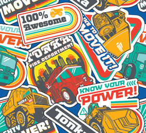 Hasbro Tonka III-Sticker Overlap- Cotton - Blue