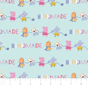 Peppa Pig Hand Made Collection - Peppa Hand Made - Aqua - Cotton