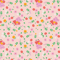 Licensed Flannel-Peppa Bunches of Flowers Flannel-Pink-100% Cotton-95220133B-03