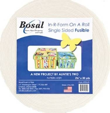 Bosal In-R-Form on a Roll, SINGLE Sided Fusible Foam Stabilizer, 5.08 cm (2") x 18.288m (20 Yards), White