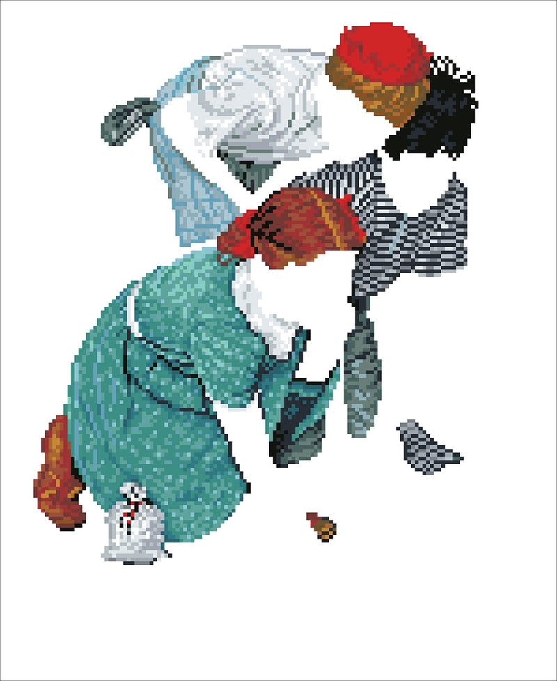 Norman Rockwell Champion des billes « Marbles Champion » - Trousse d'art broderie diamant de Camelot DOTZ