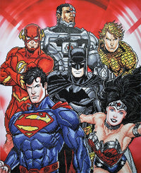 Camelot Dots Six Stacked Superheroes Diamond Painting Kit