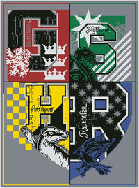 Camelot Dots Harry Potter Houses Diamond Painting Kit