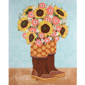 Camelot Dots -Fall Sunflowers Diamond Painting Kit