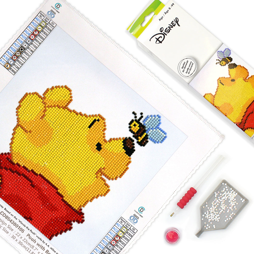 Camelot Dots Pooh Bee Diamond Painting Kit
