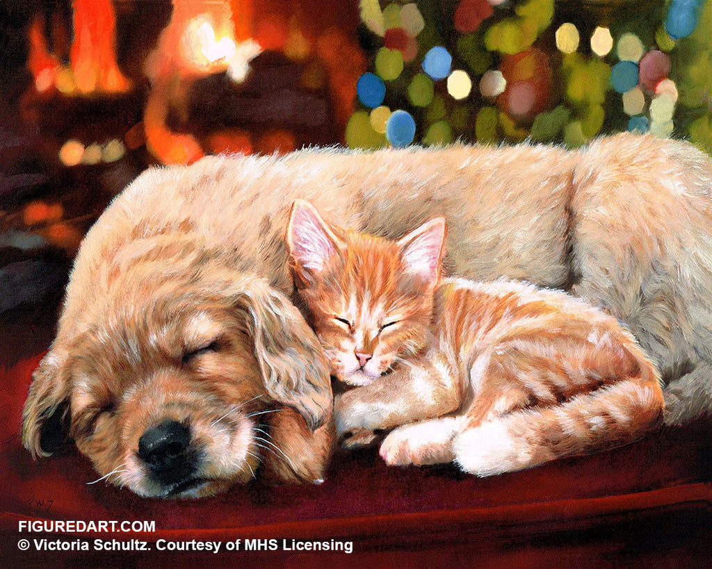 Figured'Art Painting by numbers - Sleeping companions Frame Kit