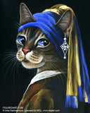 Figured'Art Painting by numbers - Young kitten with a pearl Rolled Kit
