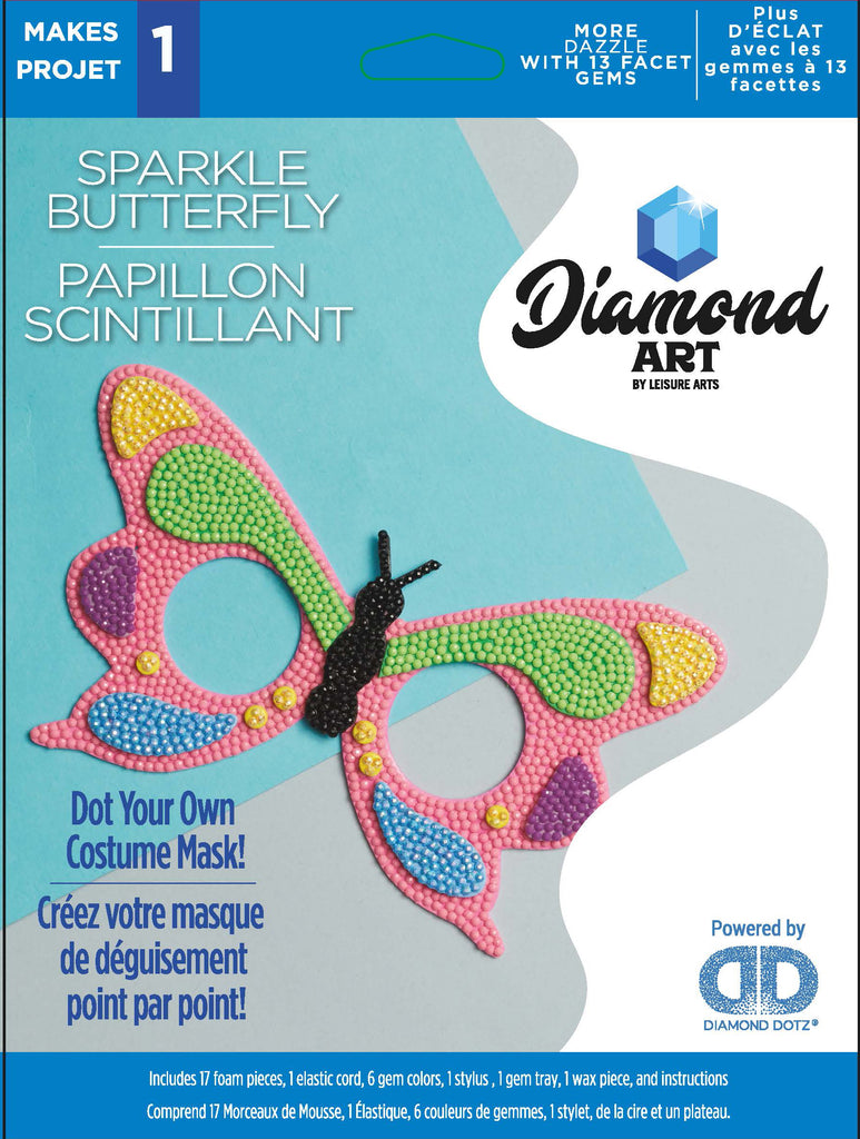 Masque Papillon - Trousse d'art broderie diamant de Diamond Art 