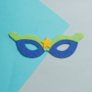 Diamond Art Blue Super Hero Mask