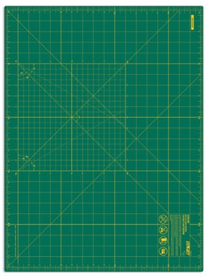 OLFA Double Sided Self-Healing Rotary Cutting Mat, 18"x24" With Grid