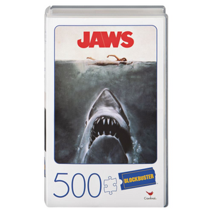 Jaws Movie 500-Piece Puzzle in Plastic Retro Blockbuster VHS Video Case