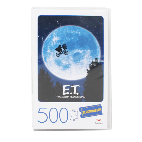 E.T. The Extra-Terrestrial Movie 500-Piece Puzzle in Plastic Retro Blockbuster VHS Video Case